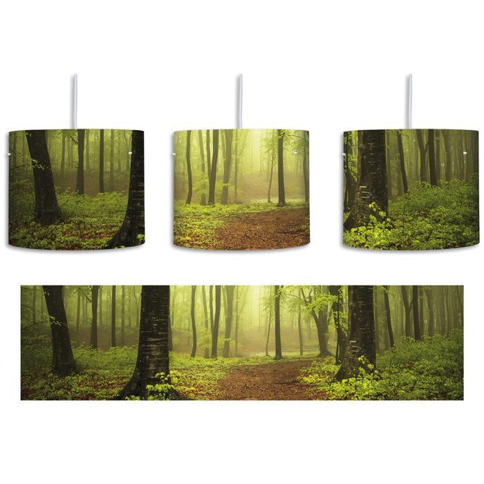 East Urban Home Trommel-Pendelleuchte 1-flammig Sonniger Weg im